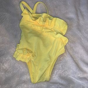 Yellow Ruffle One-piece